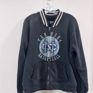 Men's Tar Heel Basketball Zip Up Sweater Jacket - Navy. Size Large